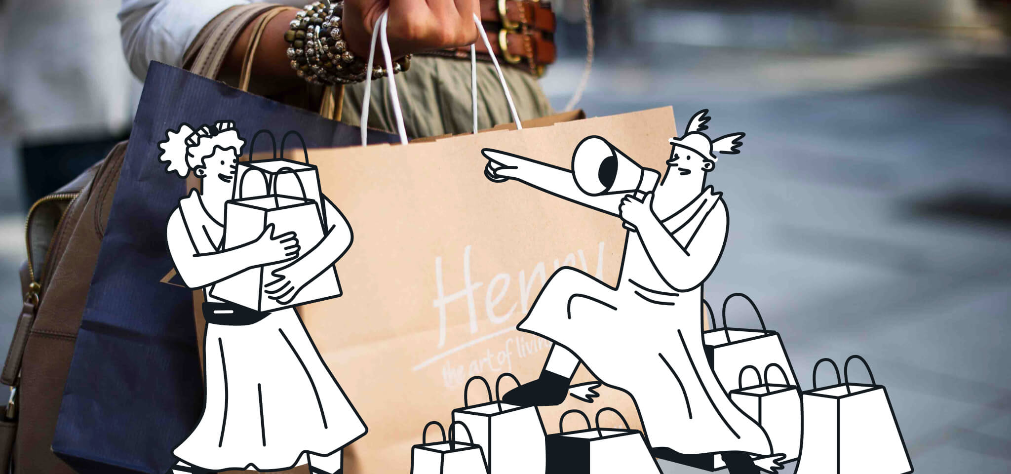 Hermes parlant Hera shopping