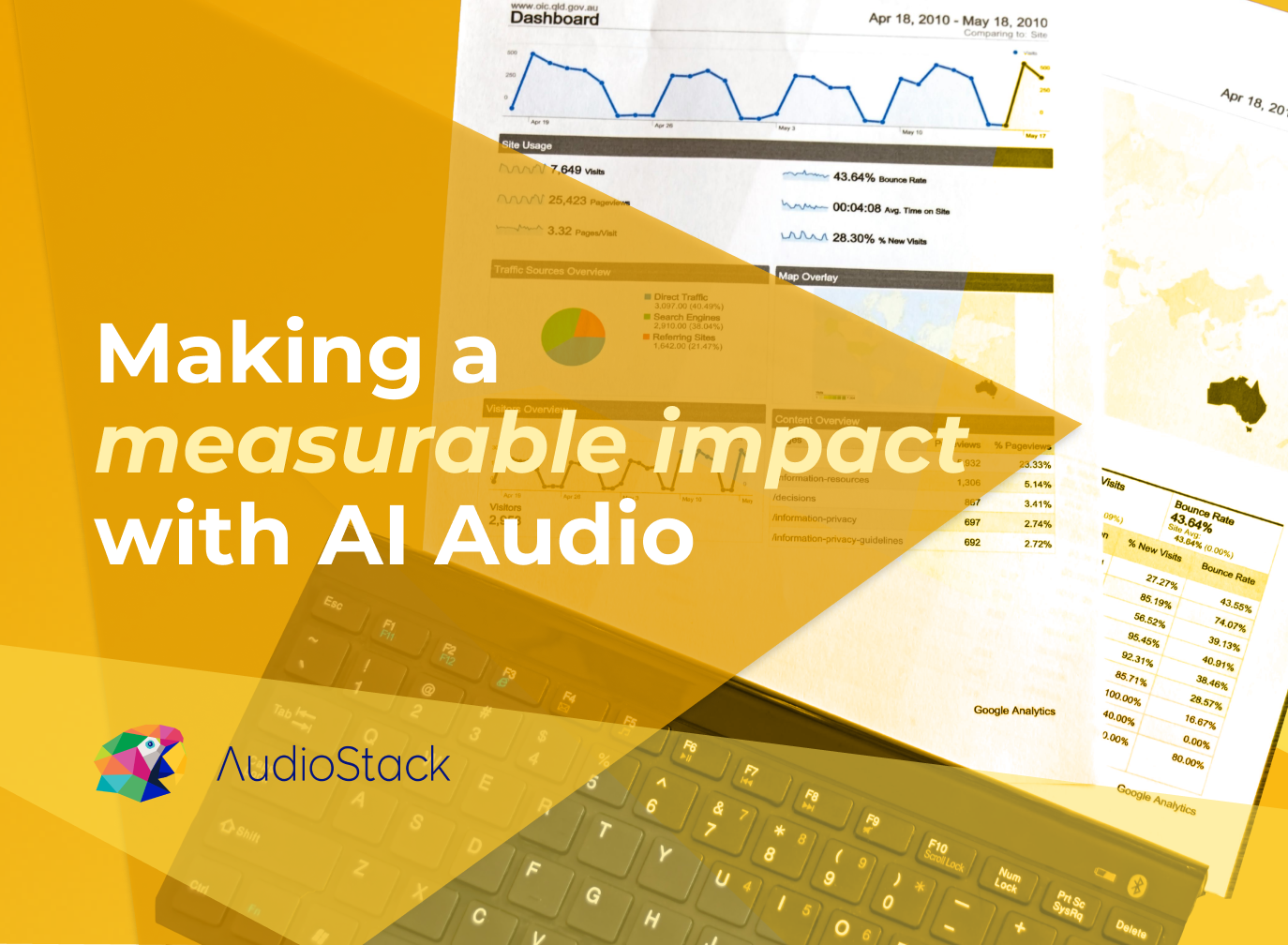 Contextual audio turns media spend into results. But the problem isn't getting the data: it's putting it to work. Here's how AI audio, through platforms like AudioStack, can turn your real-time data and metrics into data-driven audio at scale and speed.