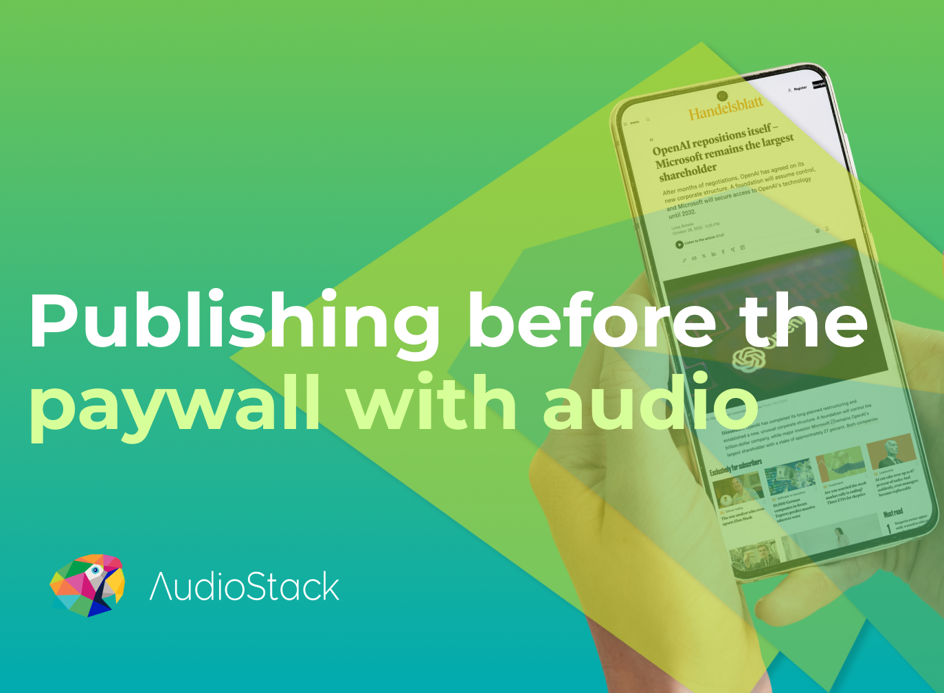 Audio reaches users in ways that the written word doesn’t – and for digital news publishers, it’s a powerful tool to generate value from non-subscribers. We’ll explain how it works, and where it fits into the ‘big picture’ transformation you’re navigating.