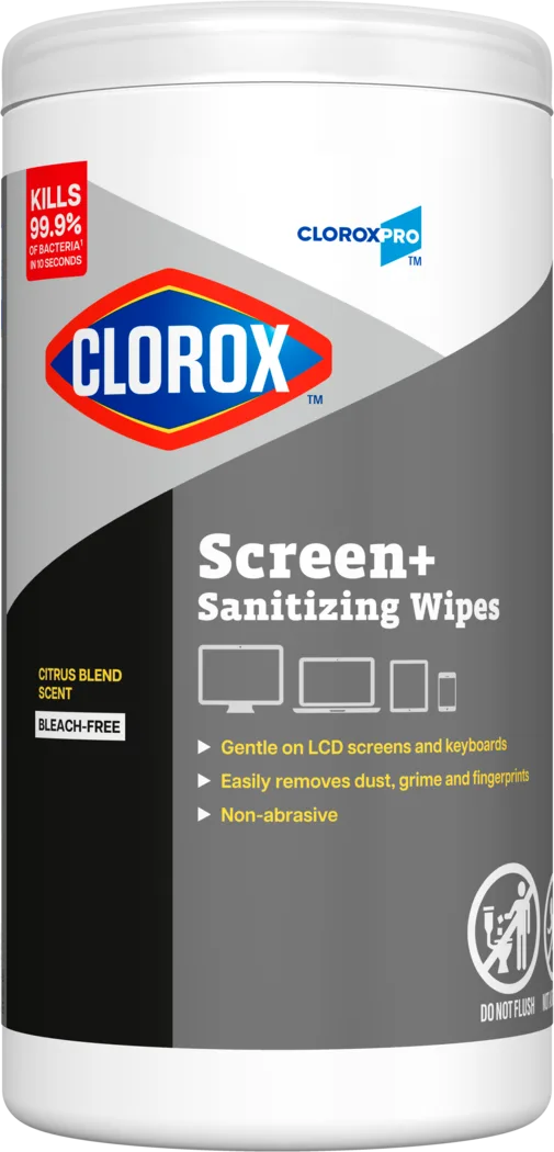 Canister of Clorox Screen & Sanitizing Wipes for electronic devices