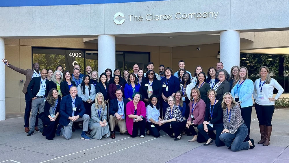 Clorox Healthcare's Clinical and Scientific Affairs team poses for a group photo outside The Clorox Company's offices