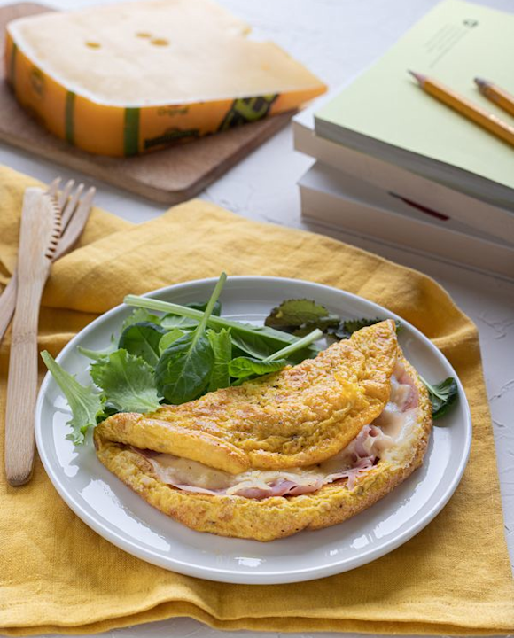 omelette gourmande au jambon resultat