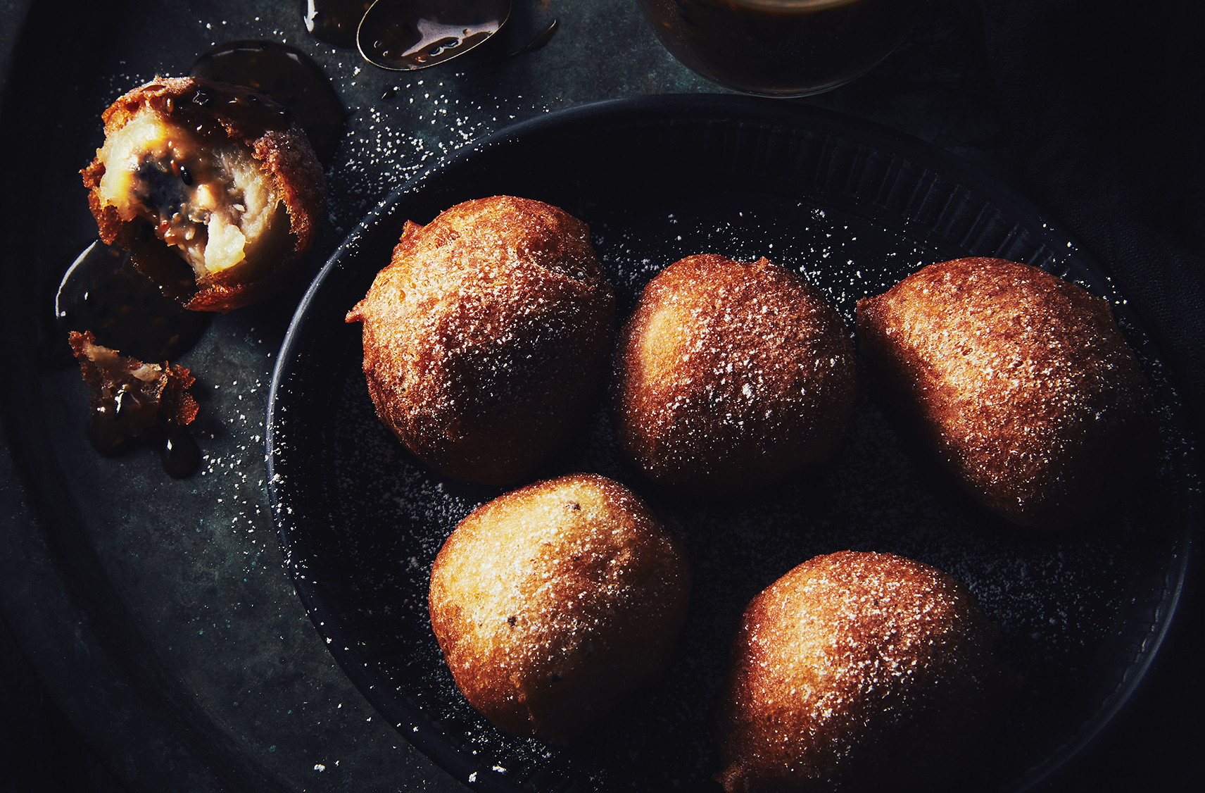 Banana Fritters with Sesame Caramel Sauce PC.ca