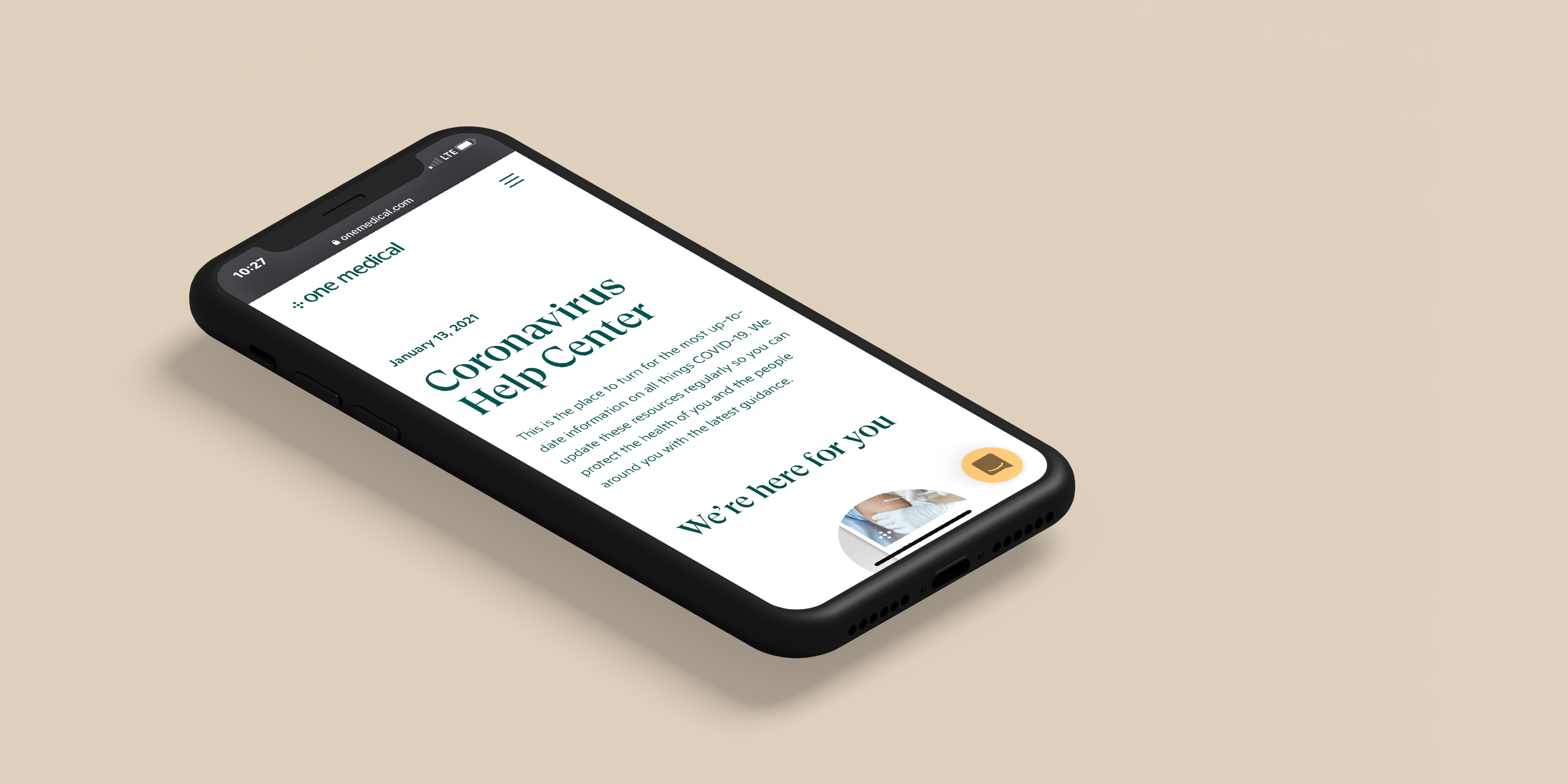 Outcast x OneMedical: iPhone highlights from the Coronavirus Help Center designed by Outcast