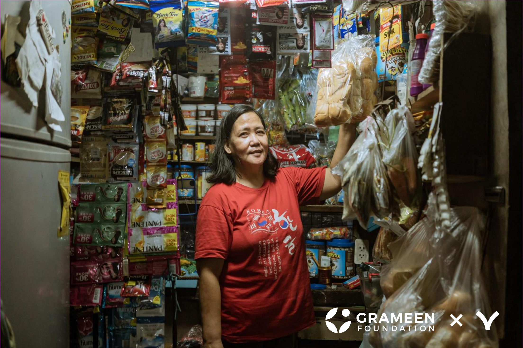 Nemia in her store in Manila