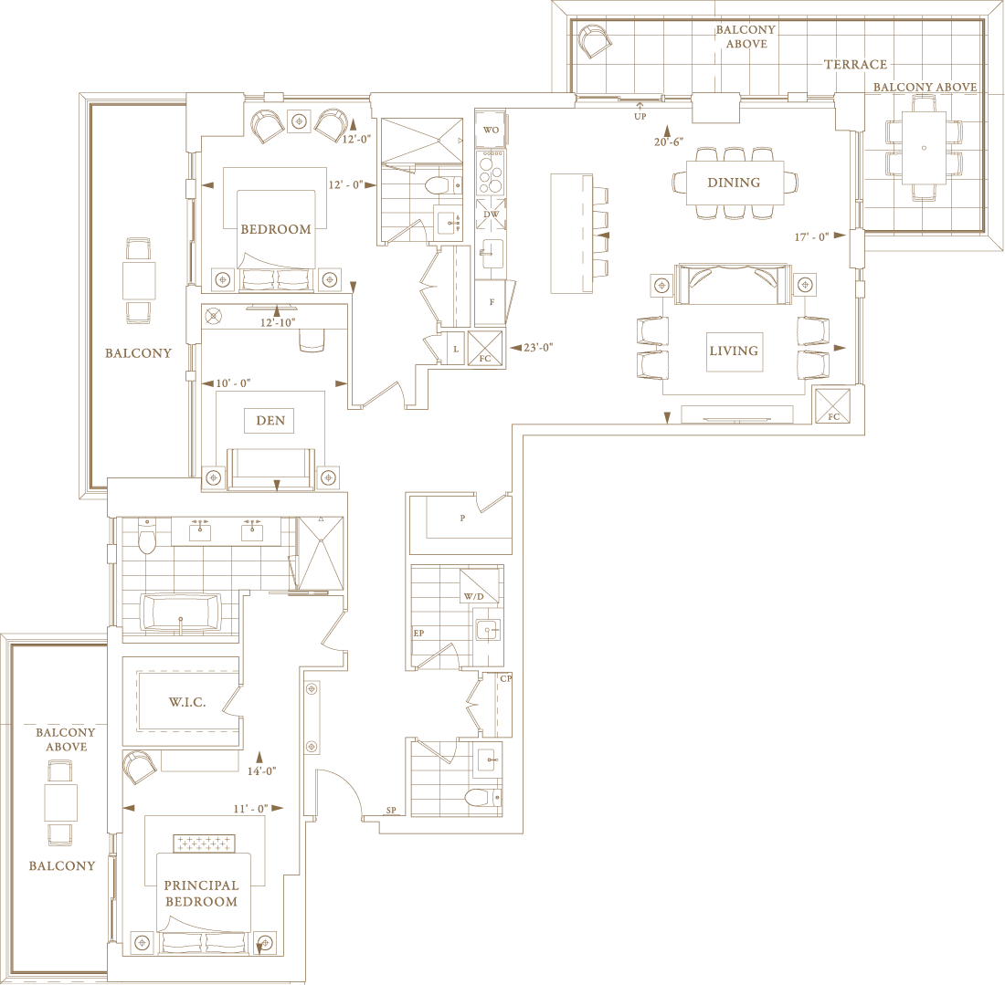 Royal Bayview Condo Suite 803 floorplan