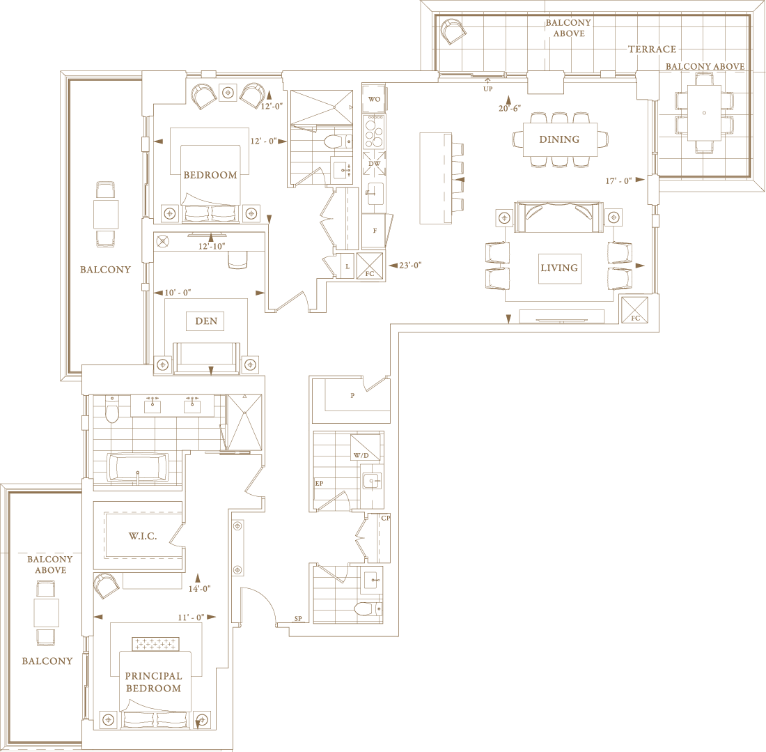 Royal Bayview Condo Suite 803 floorplan