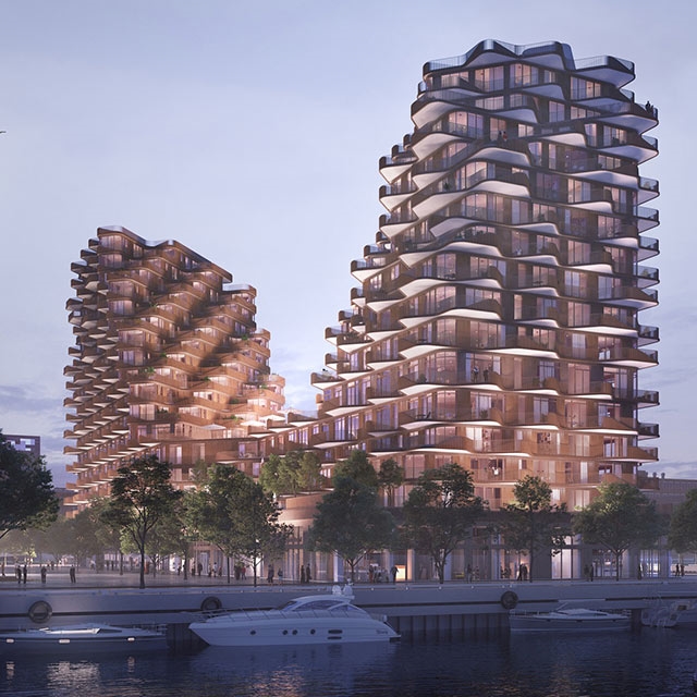 Overview of the Aqualuna Condo Building