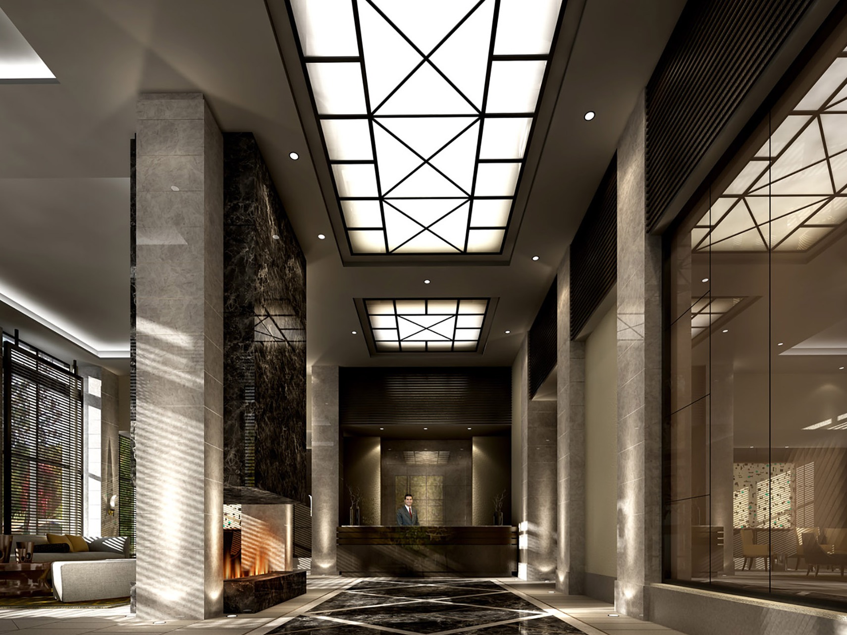 One Old Mill Lobby Rendering