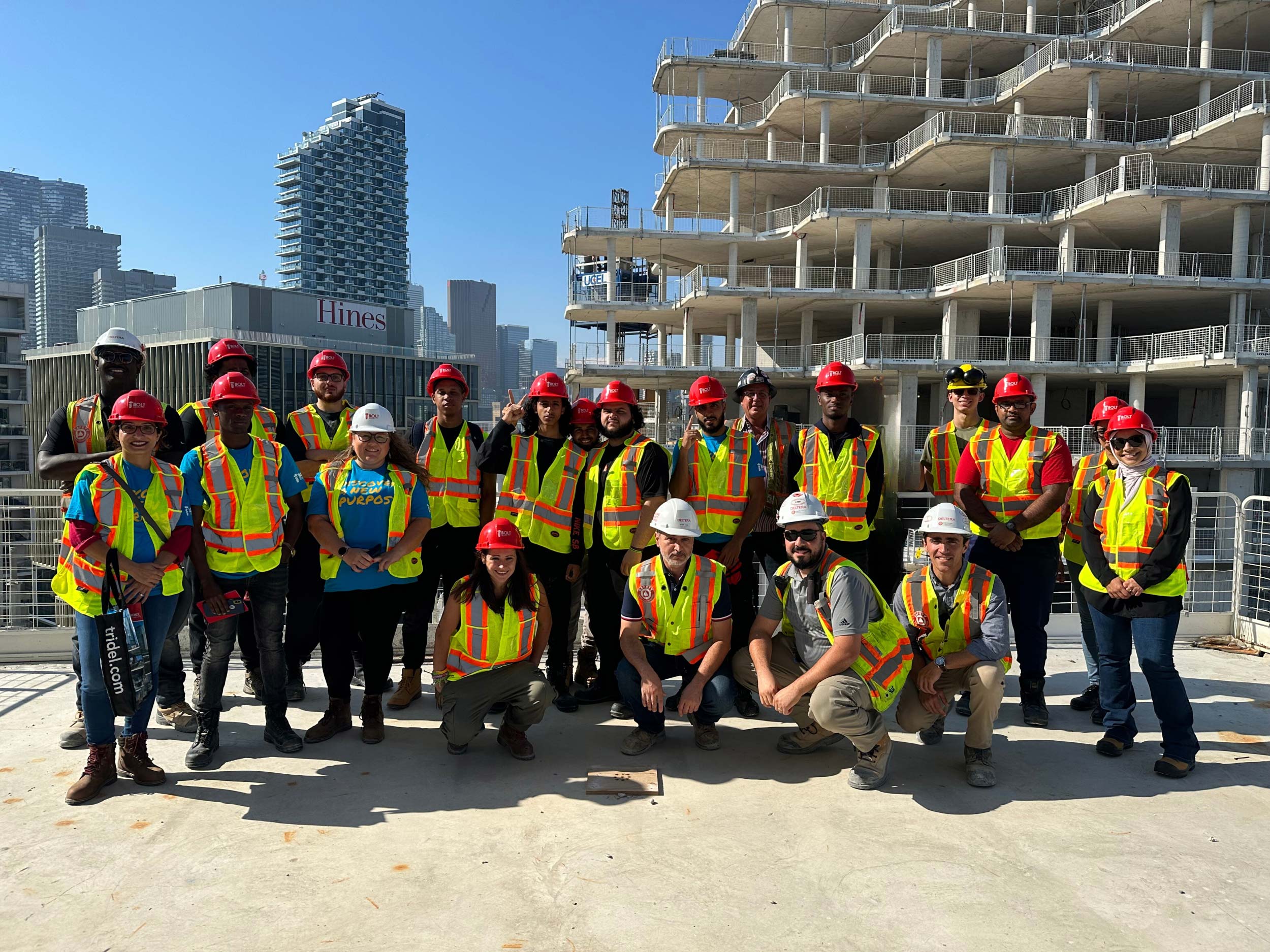 Tridel team at Aqualuna Bayside Toronto construction site