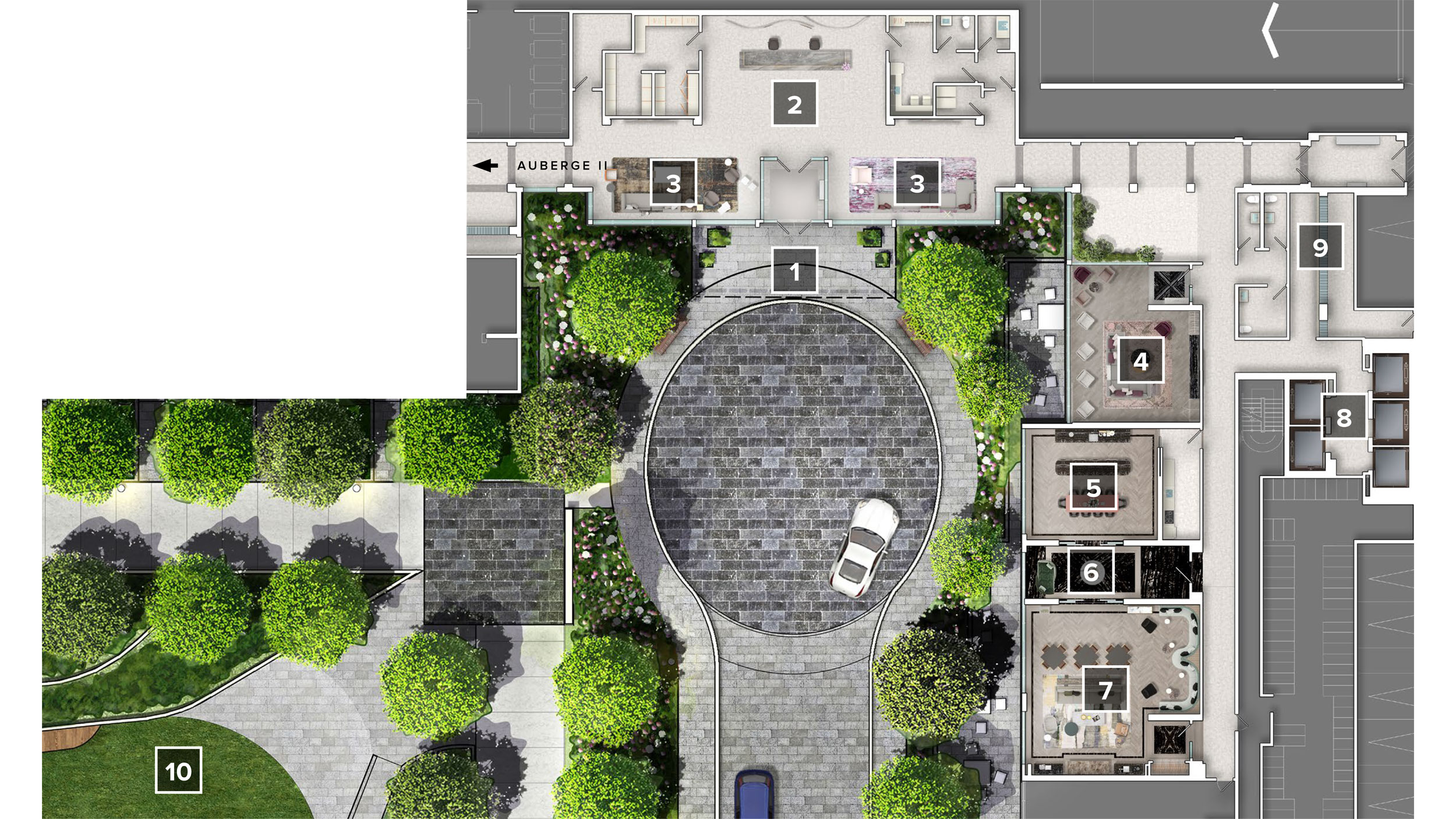 Auberge On The Park Main Floor Amenity Plan