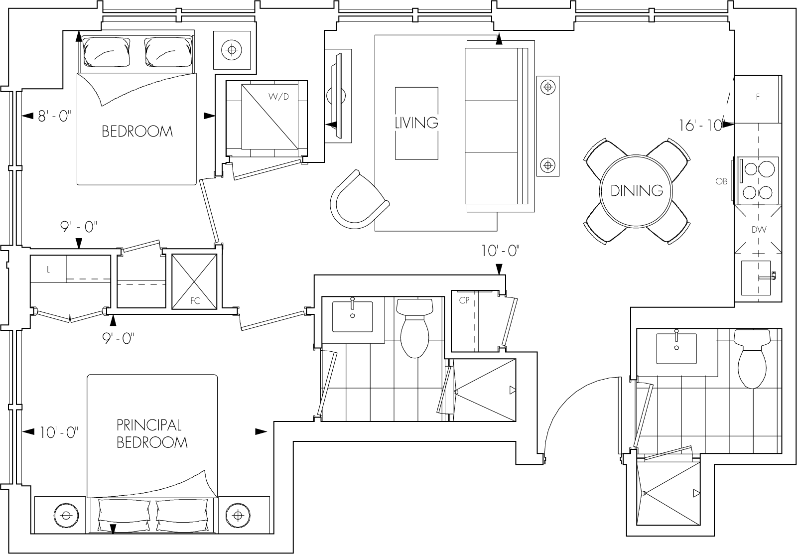 Queen Church 2C Floorplan