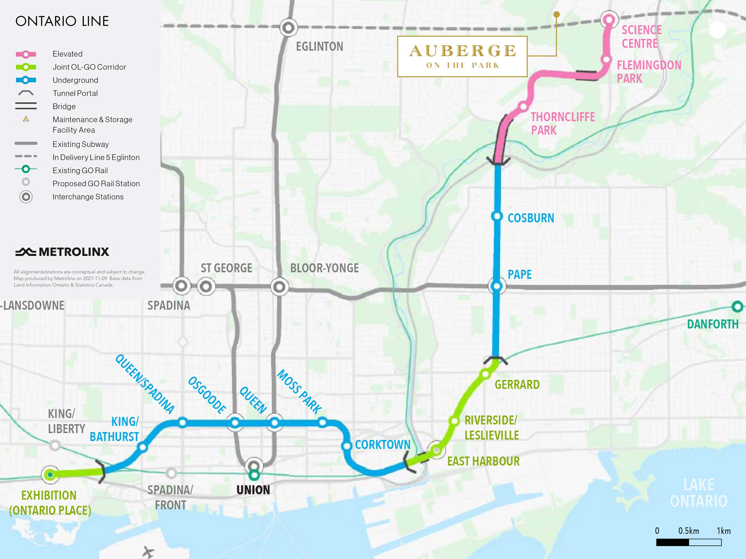 Metrolinx Ontario Line Map