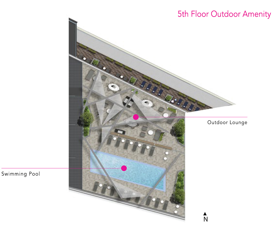 Via Bloor 5th Floor Amenity Plan