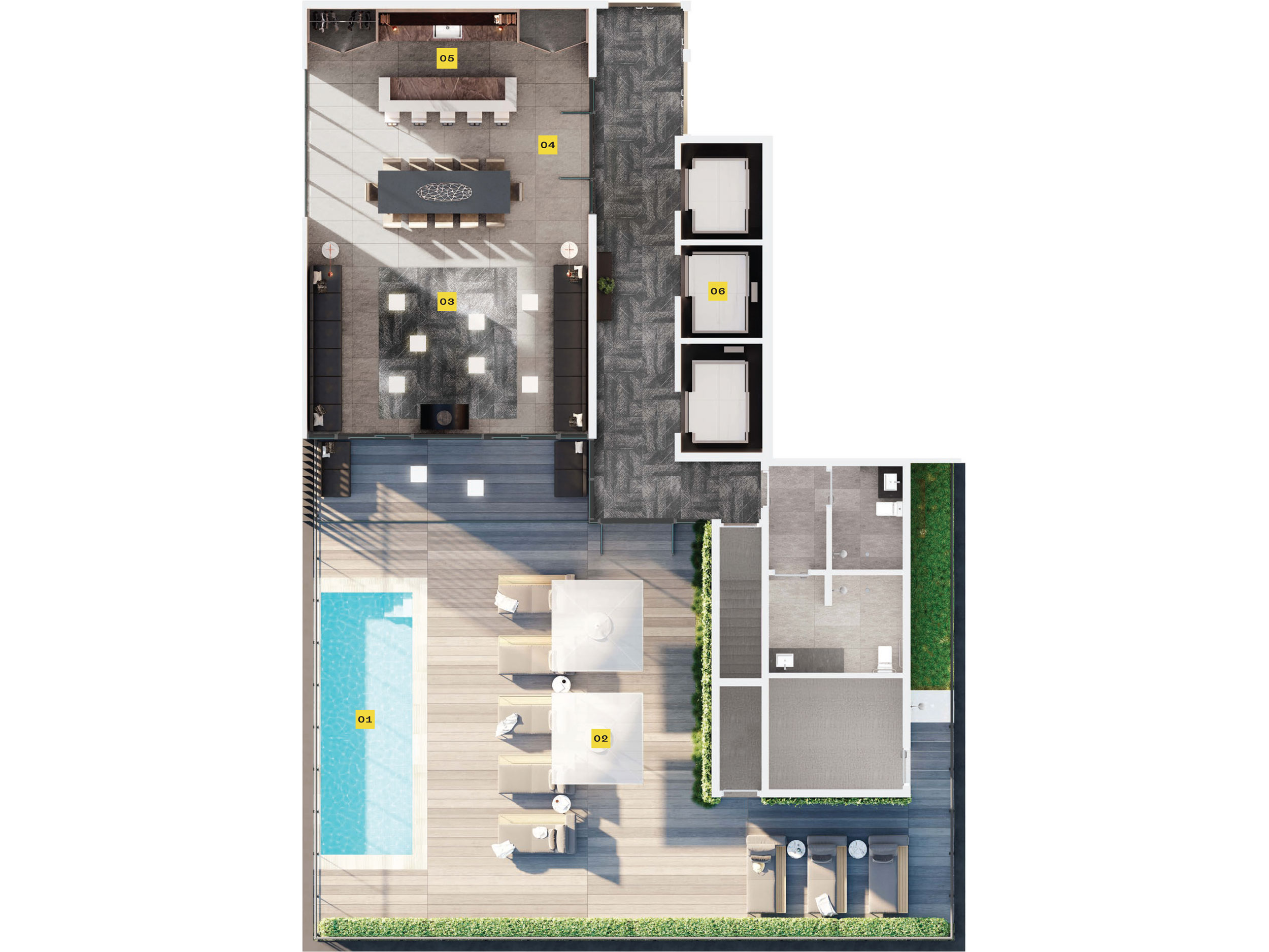 MRKT Alexandra Park 15th Floor Amenity Plan