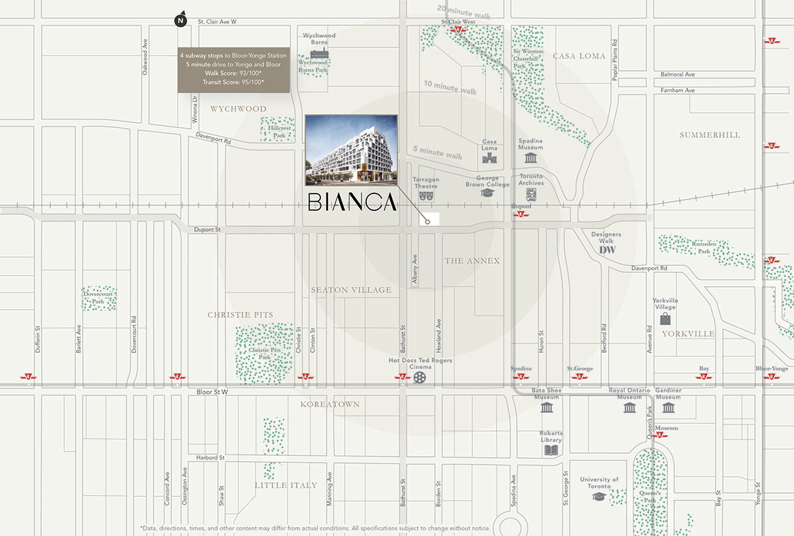 Bianca Neighbourhood Map