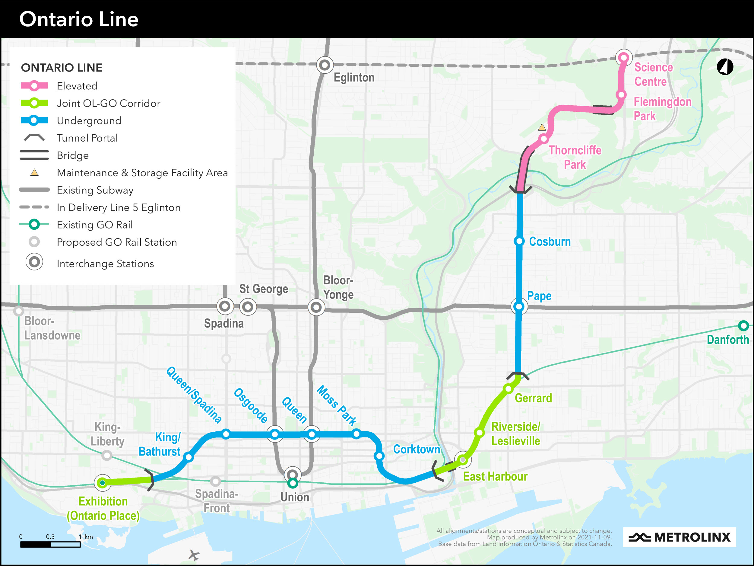 Metrolinx Ontario Line Map