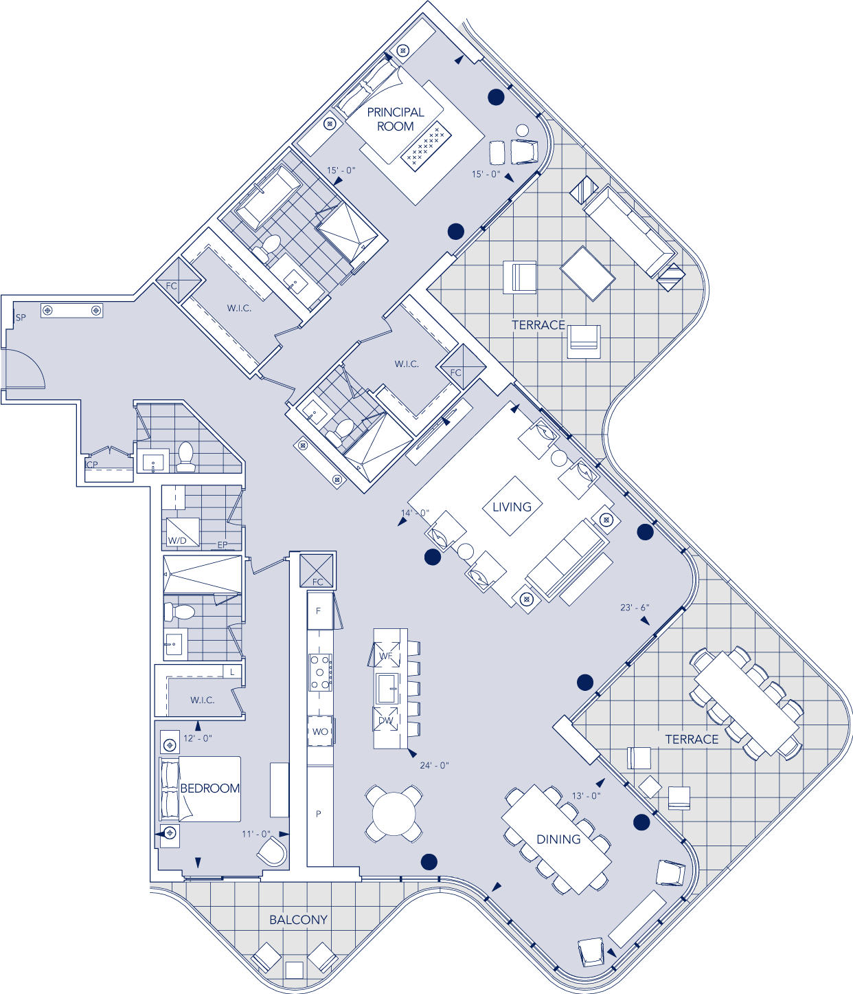 Aqualuna Condo Suite T2CC floorplan