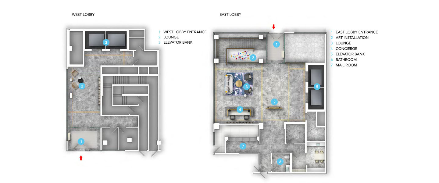 Aquabella Lobby Amenities Plan