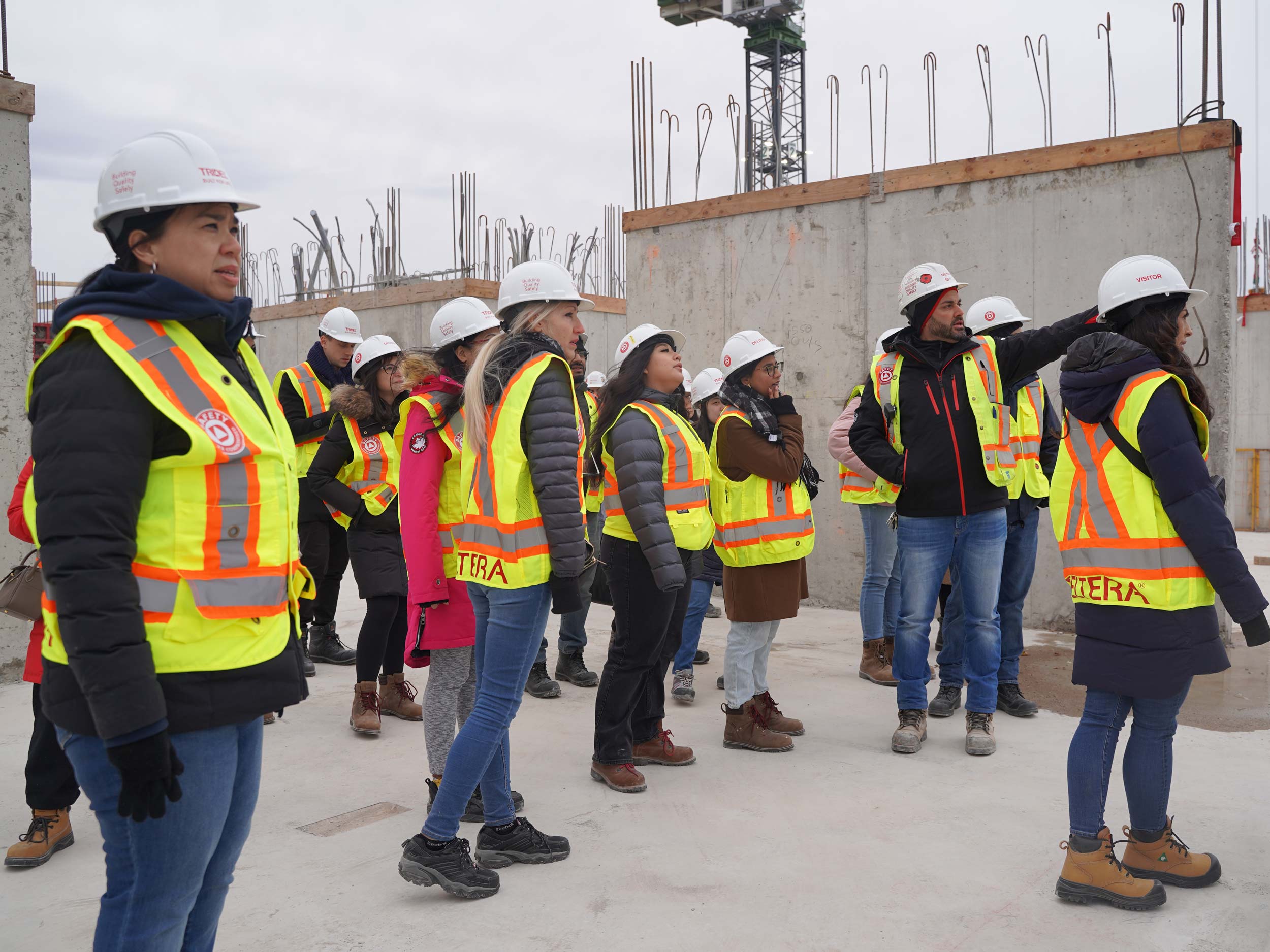 Tridel staff on construction site