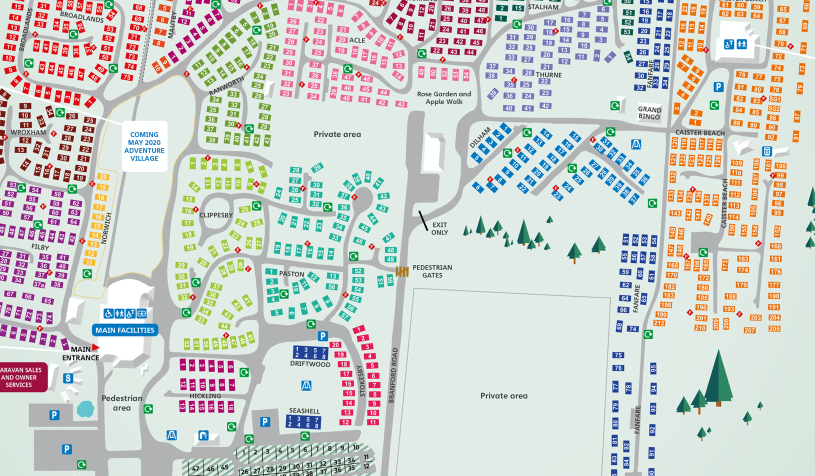 Map of Caister-on-Sea