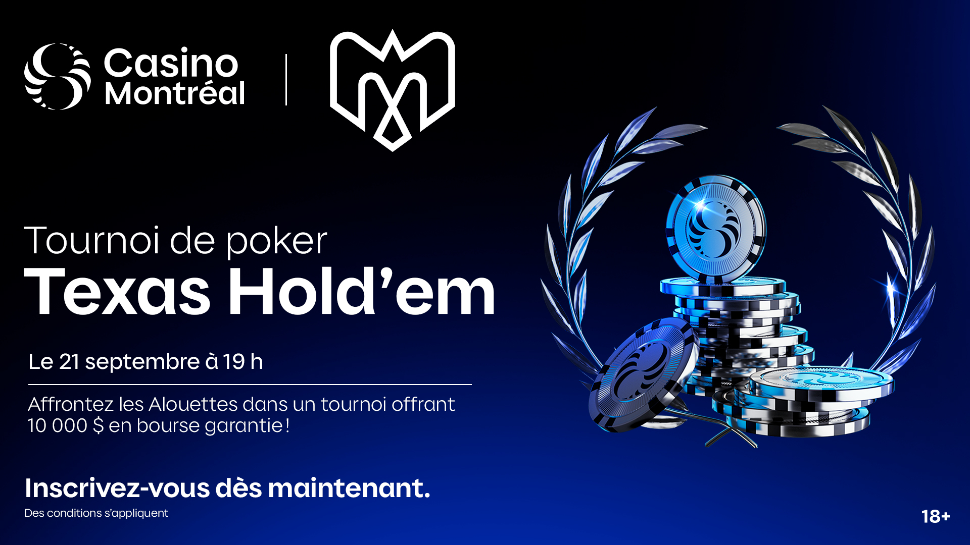 Jouez au poker avec les Alouettes