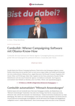 Cambuildr: Wiener Campaigning-Software mit Obama-Know-How