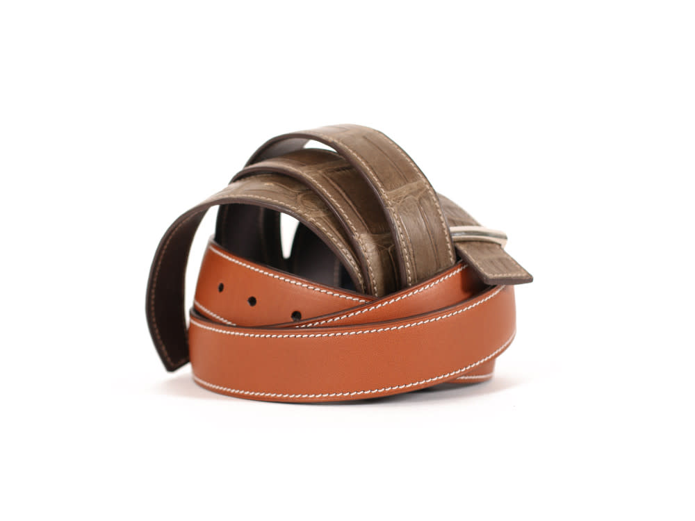 ceinture baranil gold et croco
