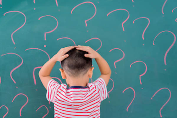 Confused child concept.