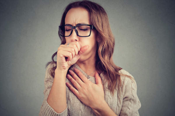 woman with bad cough.