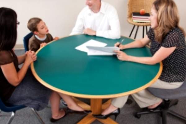 Parent teacher conference.