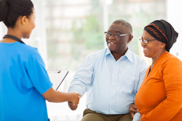 Wife joining husband for doctors visit