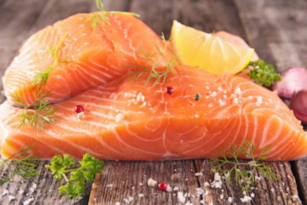 Salmon a great source of protein.