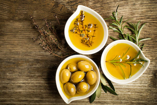 Olive oil and herbs