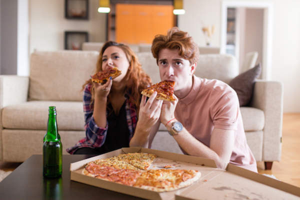 Eating in front of TV makes you eat more.