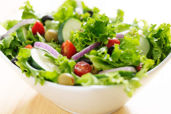 Low calorie salad to start a meal.