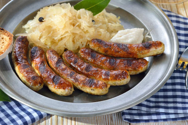 sauerkraut and bratwurst