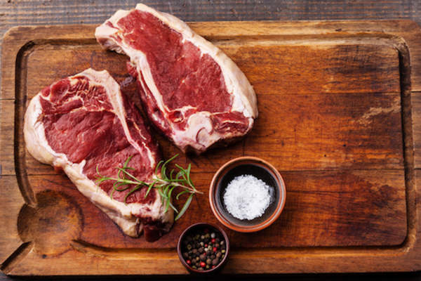 raw steak