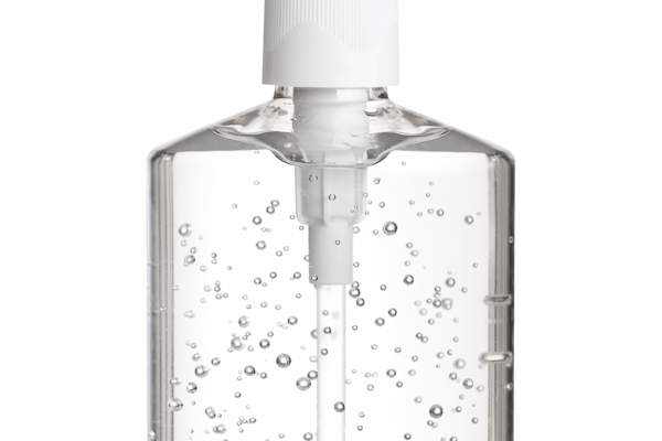 Squirt bottle of hand sanitizer