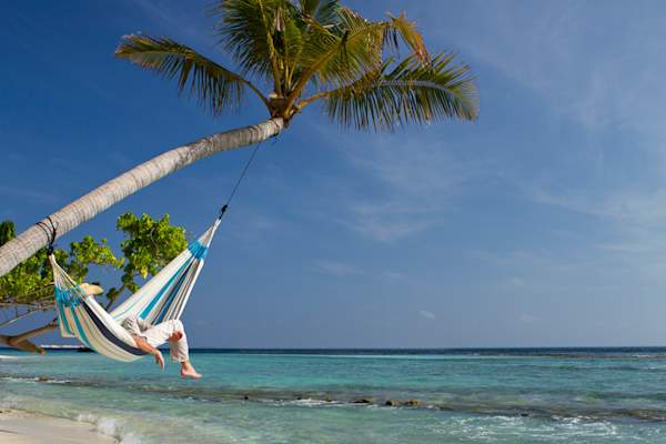 Napping on vacation.