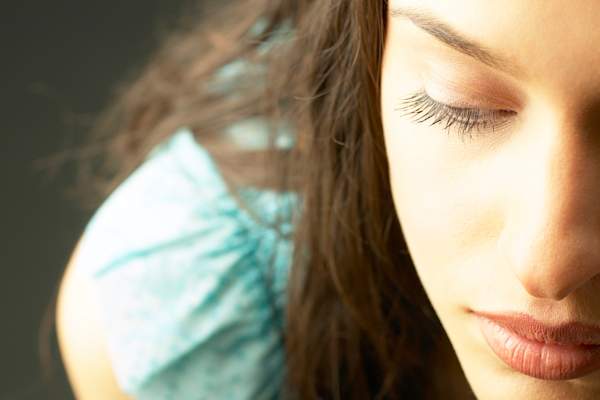 Young woman anxious.