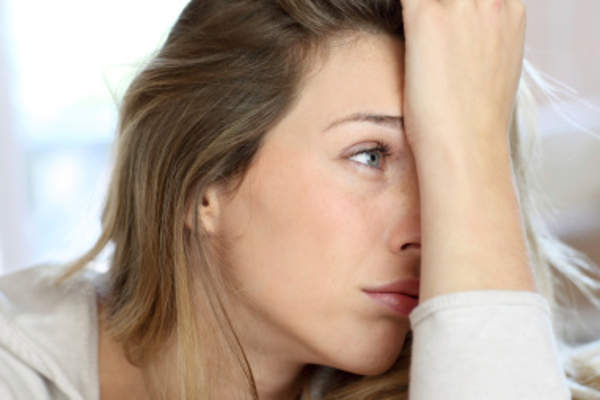 Upset young woman.