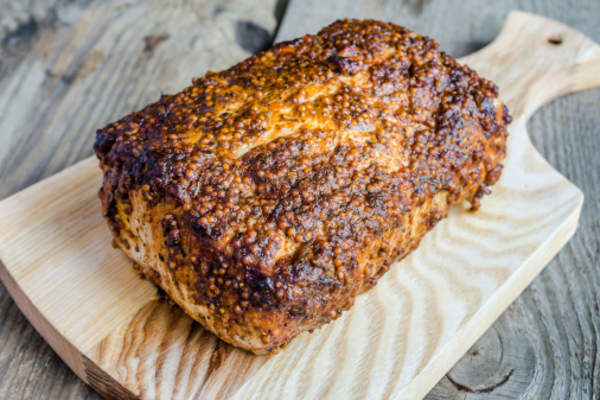 Mustard seed marinated salmon
