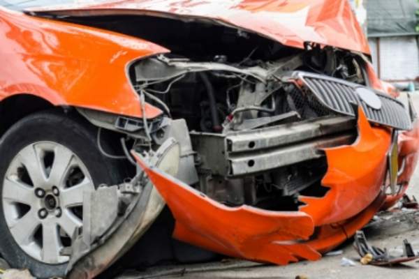 Wrecked car