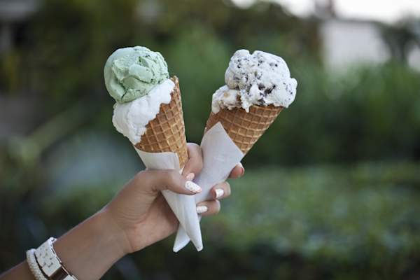 Ice cream cones.