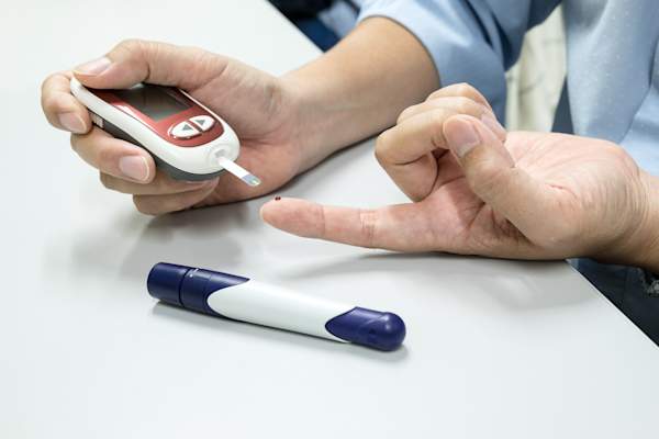 Taking blood sugar reading