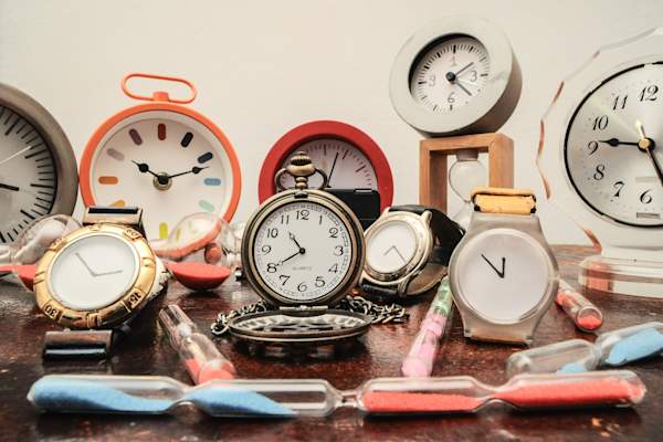 Clocks.