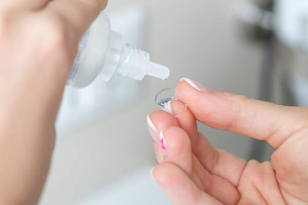 Contact lens cleaning solution.