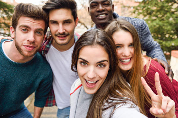 Group of college friends