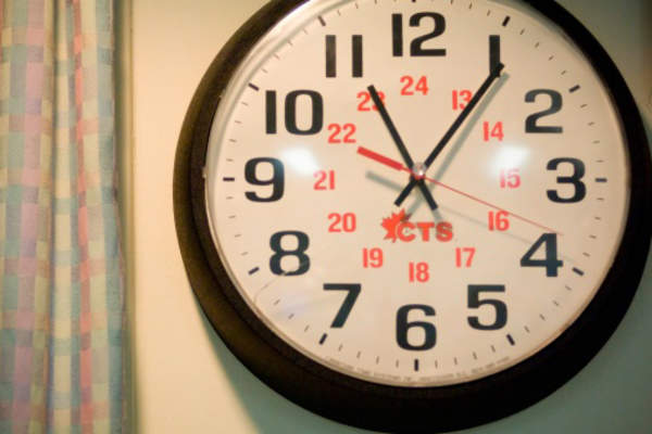 Large well labeled wall clock